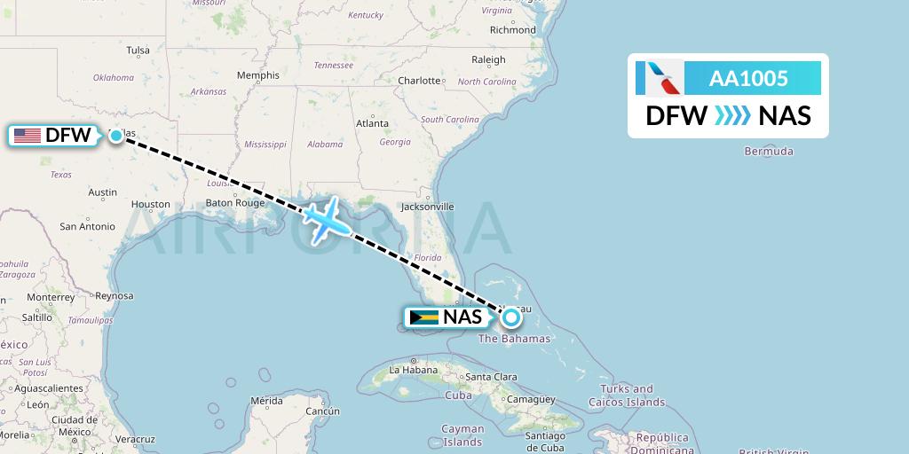 AA1005 Flight Status American Airlines Dallas to Nassau (AAL1005)