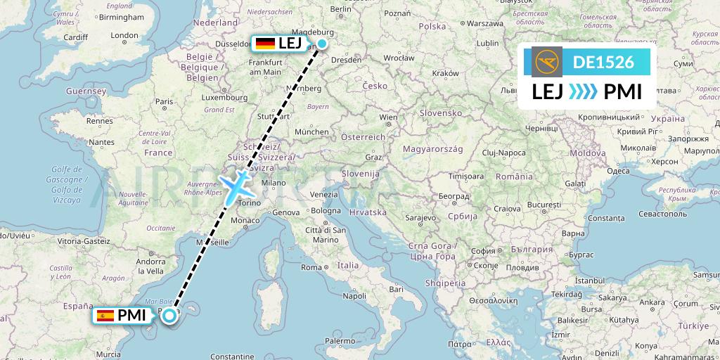 DE1526 Flight Status Condor Leipzig to Palma de Mallorca (CFG1526)