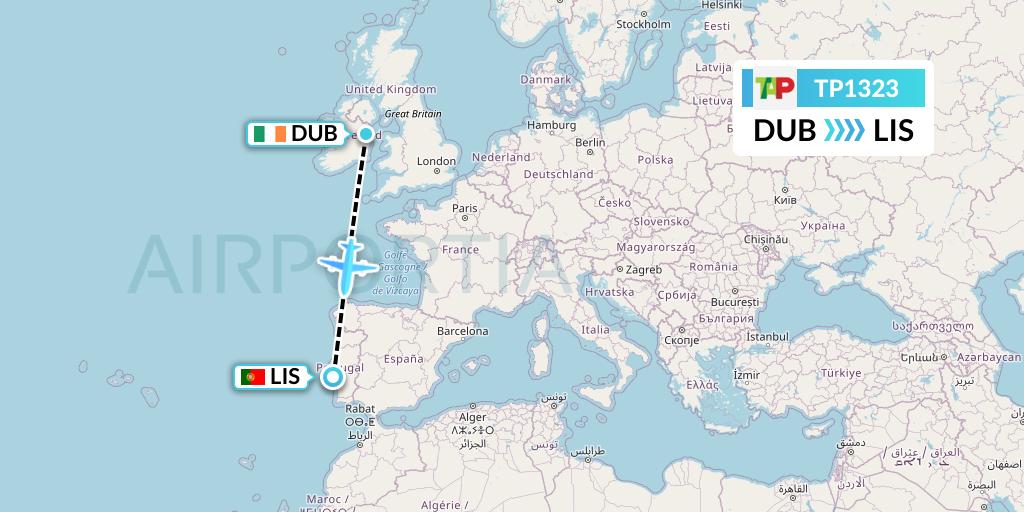 TP1323 Flight Status TAP Portugal Dublin to Lisbon (TAP1323)
