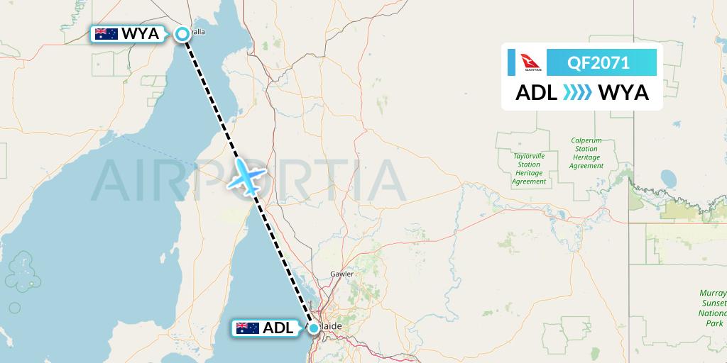 QF2071 Flight Status Qantas Adelaide to Whyalla (QFA2071)
