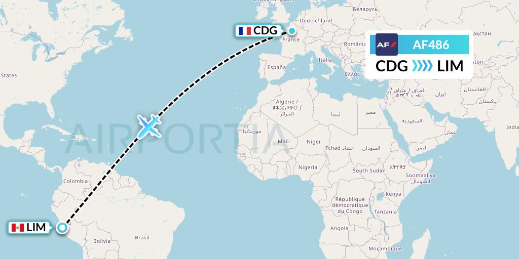 AF486 Flight Status Air France Paris to Lima (AFR486) AF486 Flight Status Air France Paris to Lima (AFR486)