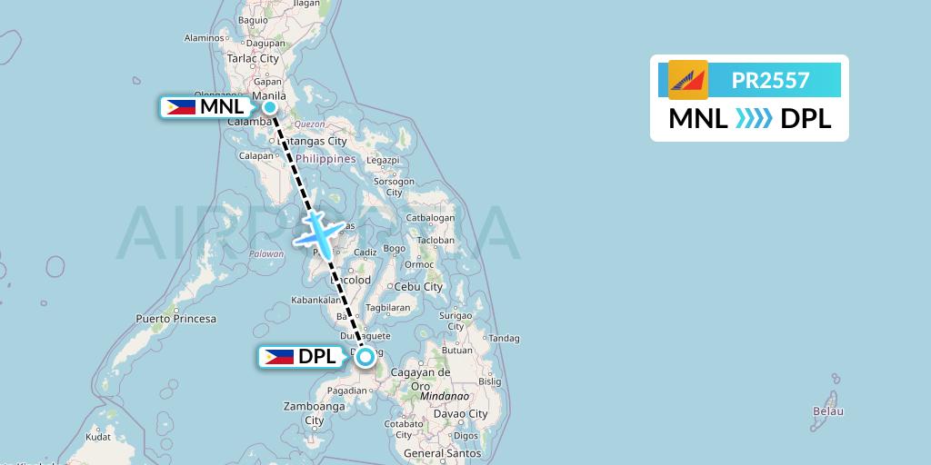 PR2557 Flight Status Philippine Airlines Manila to Dipolog (PAL2557)