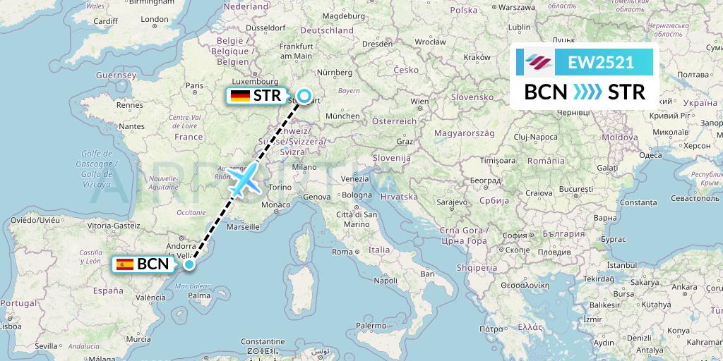 EW2521 Flight Status Eurowings Barcelona to Stuttgart (EWG2521)