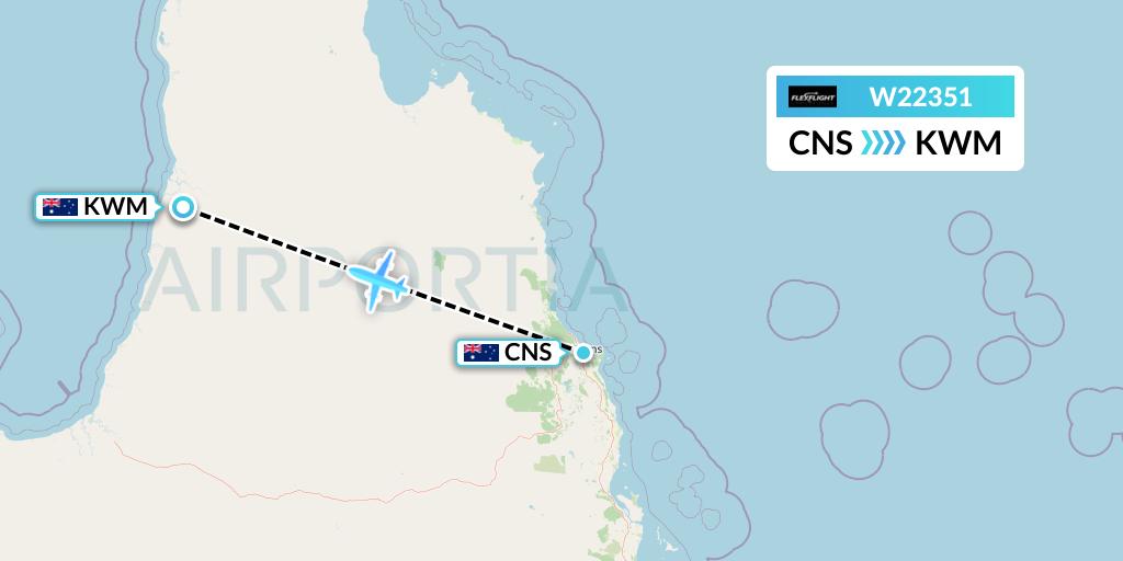 W22351 Flex Flight Flight Map: Cairns to Kowanyama