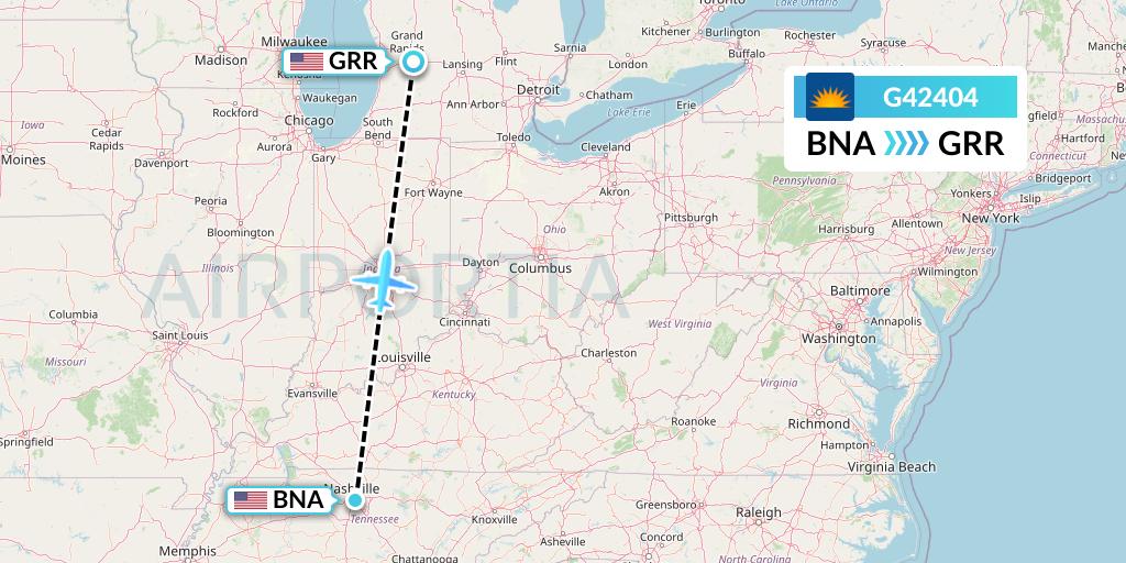 G42404 Flight Status Allegiant Air Nashville to Grand