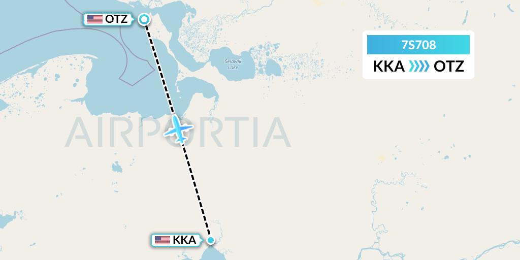 7S708 Ryan Air (USA) Flight Map: Koyuk to Kotzebue
