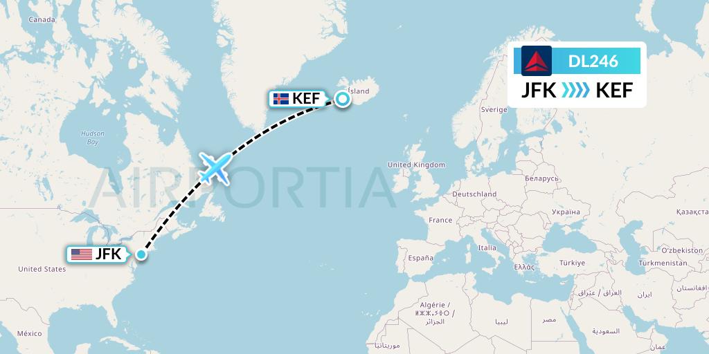 DL246 Flight Status Delta Air Lines New York to Reykjavik (DAL246)