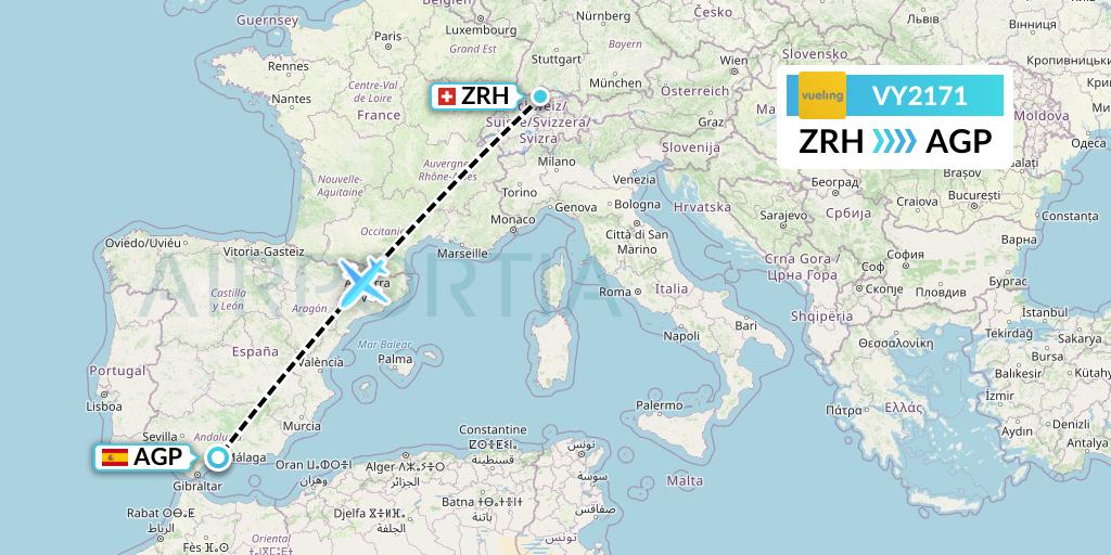 VY2171 Flight Status Vueling: Zurich to Malaga (VLG2171)