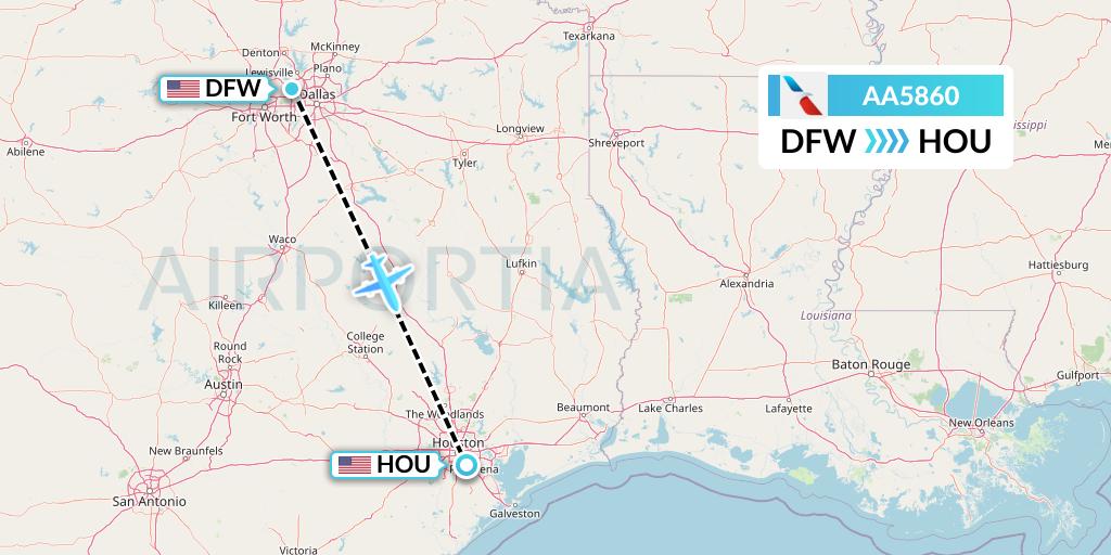 AA5860 Flight Status American Airlines Dallas to Houston (AAL5860)