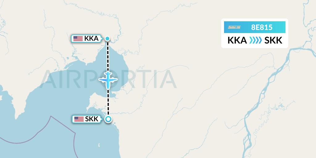 8E815 Bering Air Flight Map: Koyuk to Shaktoolik