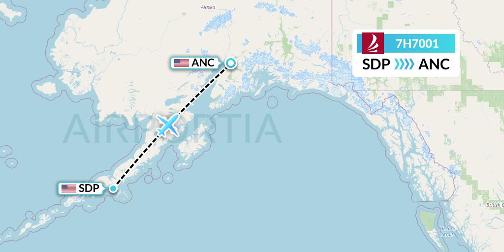 7H7001 Flight Status Ravn Alaska Sand Point to Anchorage (RVF7001)