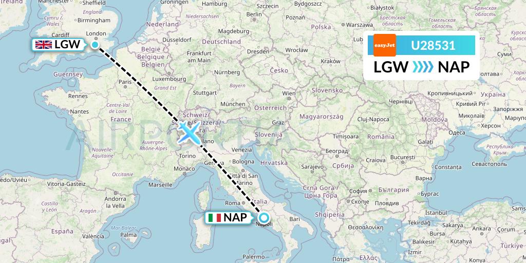 U28531 Flight Status EasyJet London to Naples (EZY8531)