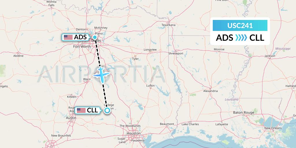 USC241 Flight Status Express Dallas to College Station