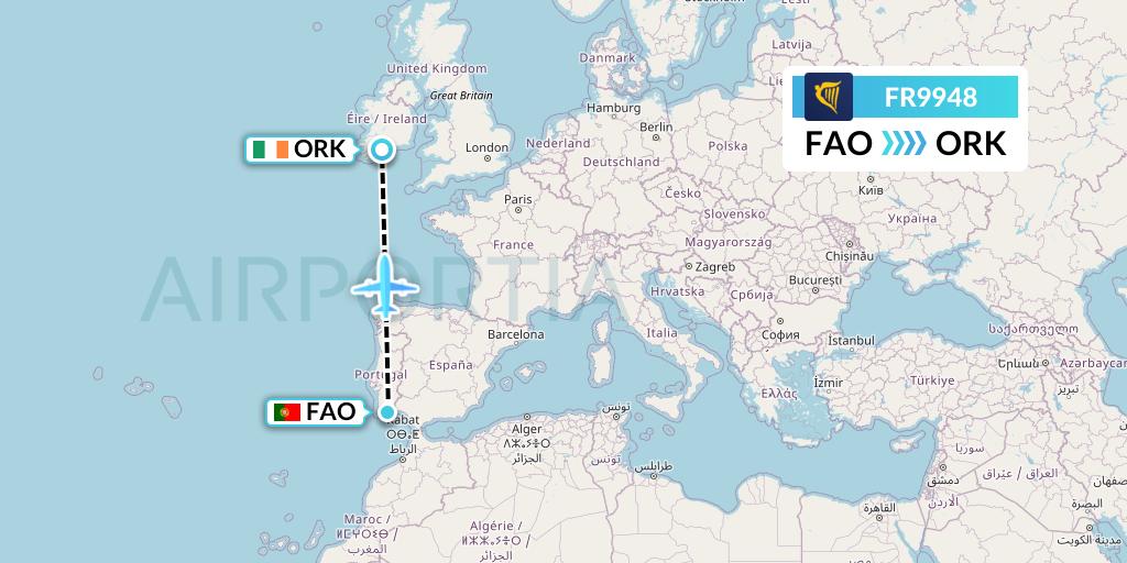 FR9948 Flight Status Ryanair Faro to Cork (RYR9948)