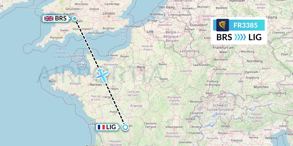 FR3385 Flight Status Ryanair Bristol to Limoges (RYR3385)