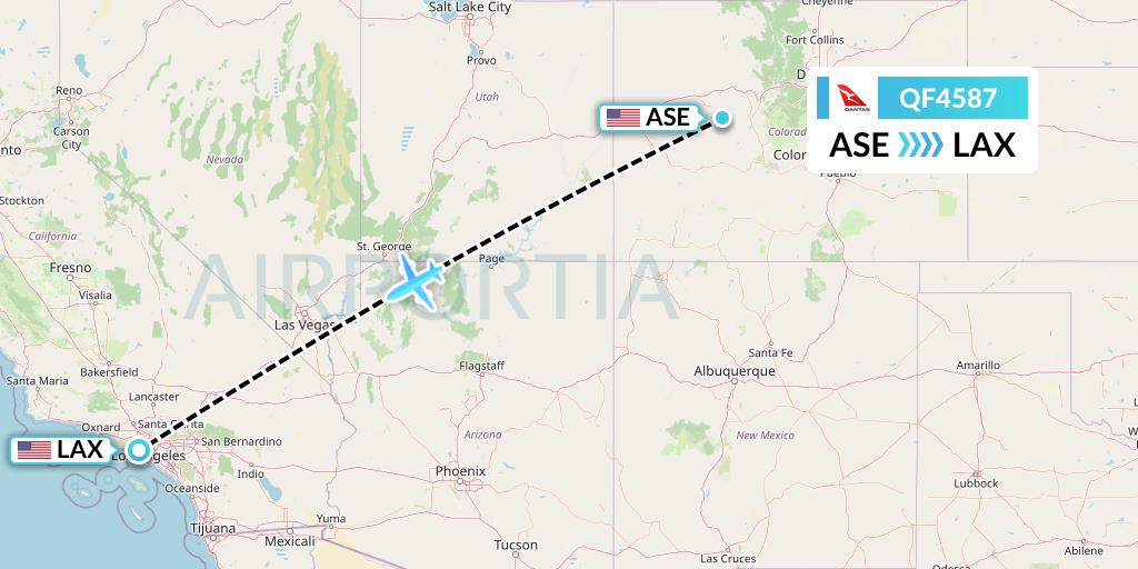 QF4587 Qantas Flight Map: Aspen to Los Angeles