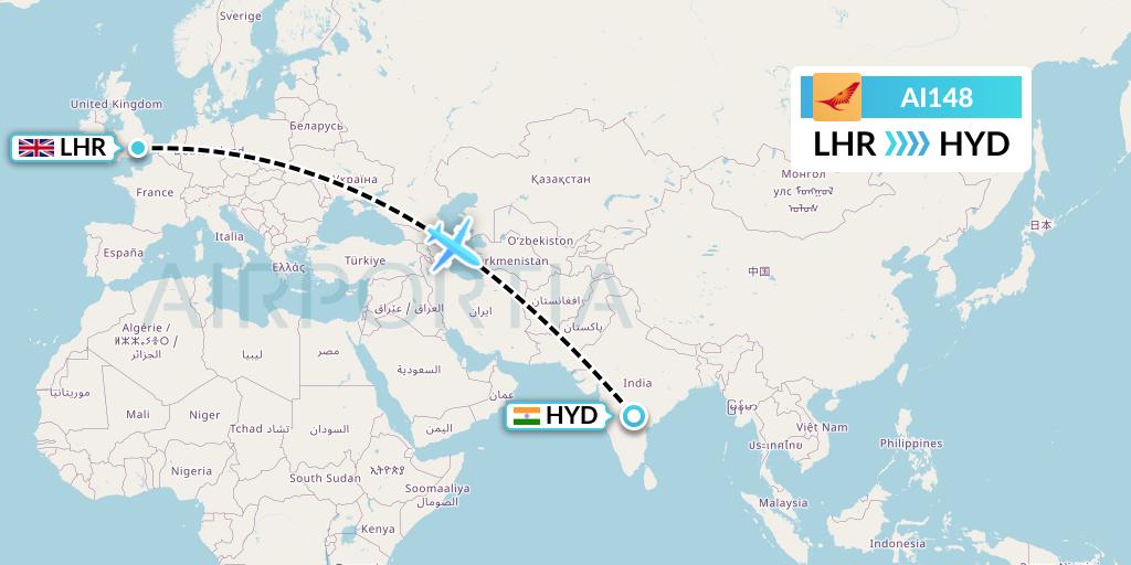 AI148 Flight Status Air India London To Hyderabad AIC148 AI148 Flight Status Air India London To Hyderabad AIC148