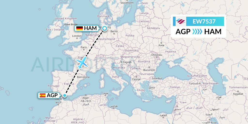 EW7537 Flight Status Eurowings Malaga to Hamburg (EWG7537)