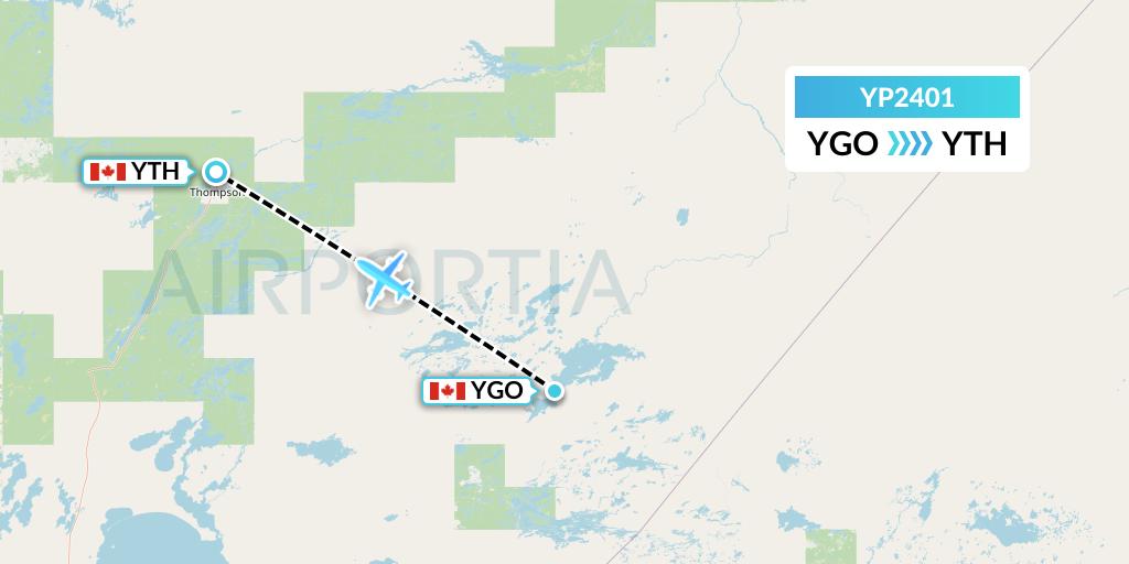 YP2401 Flight Status Perimeter Aviation Gods Lake Narrows to Thompson