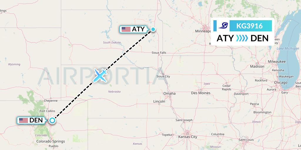 KG3916 Flight Status Key Lime Air Watertown to Denver (LYM3916)