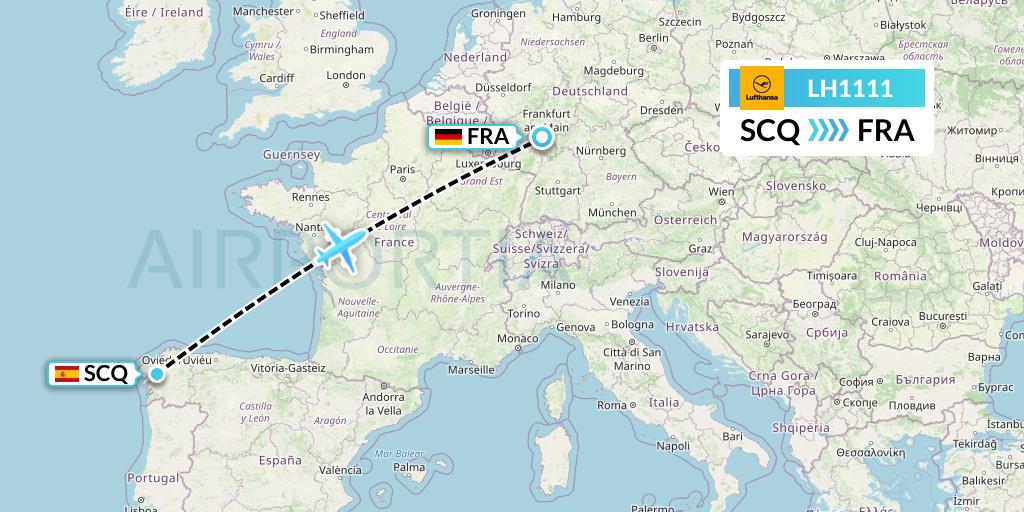 LH1111 Lufthansa Flight Map: Santiago to Frankfurt