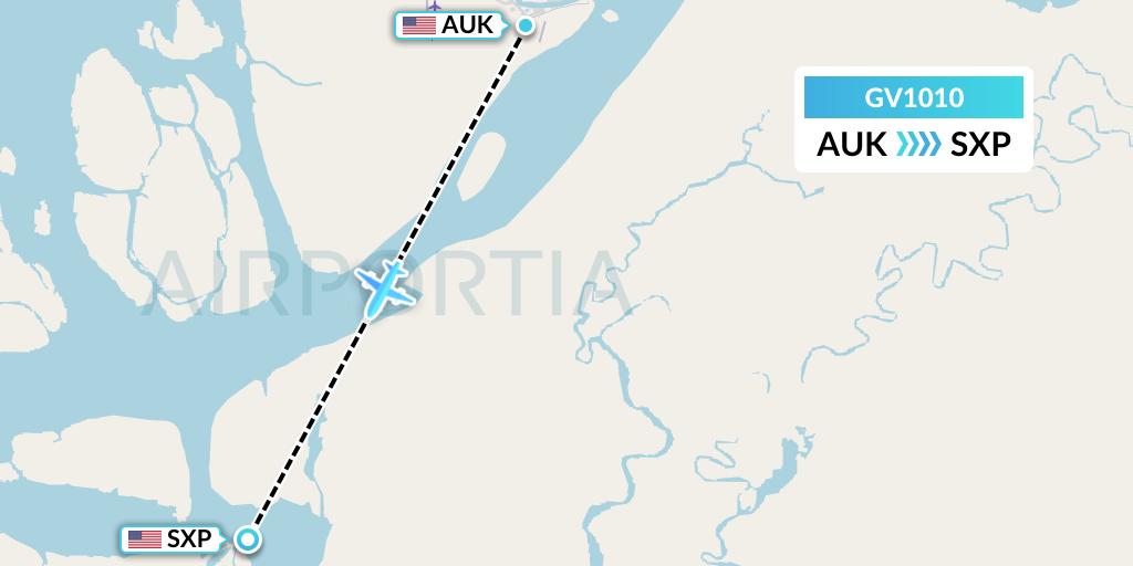 GV1010 Grant Aviation Flight Map: Alakanuk to Sheldon Point