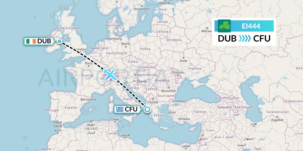 EI444 Flight Status Aer Lingus Dublin to Corfu (EIN444)
