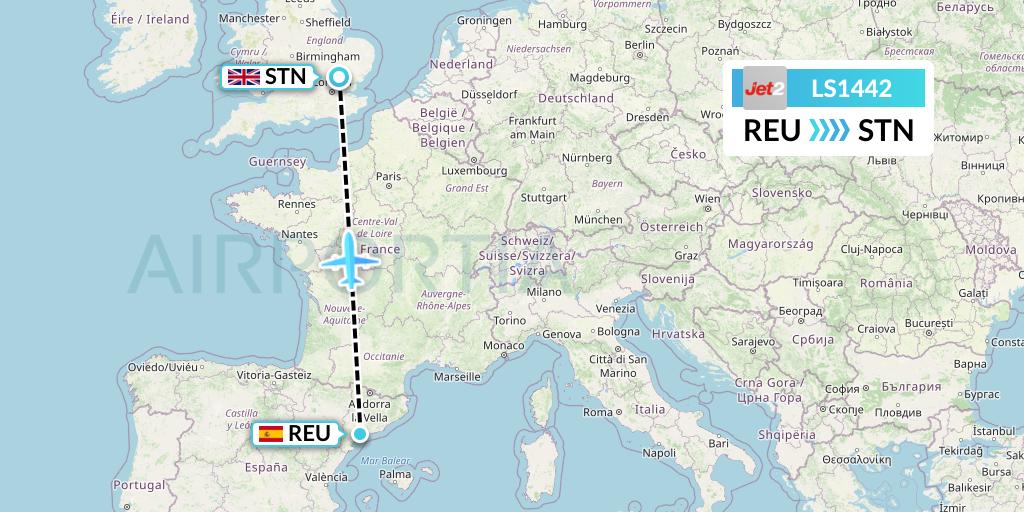 LS1442 Flight Status Jet2 Reus to London (EXS1442)