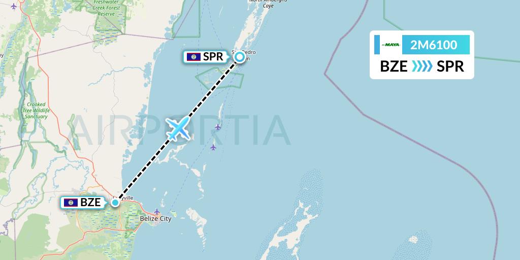 2M6100 Flight Status Maya Island Air Belize City to San Pedro (MYD6100)