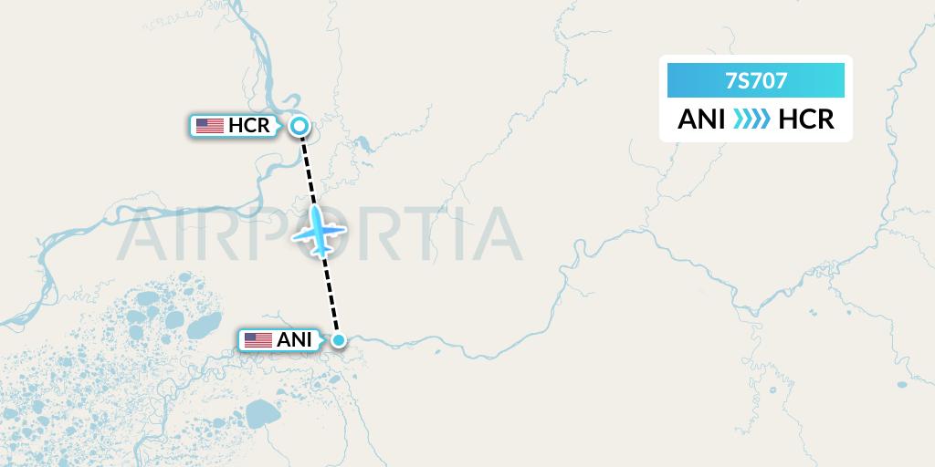7S707 Ryan Air (USA) Flight Map: Aniak to Holy Cross