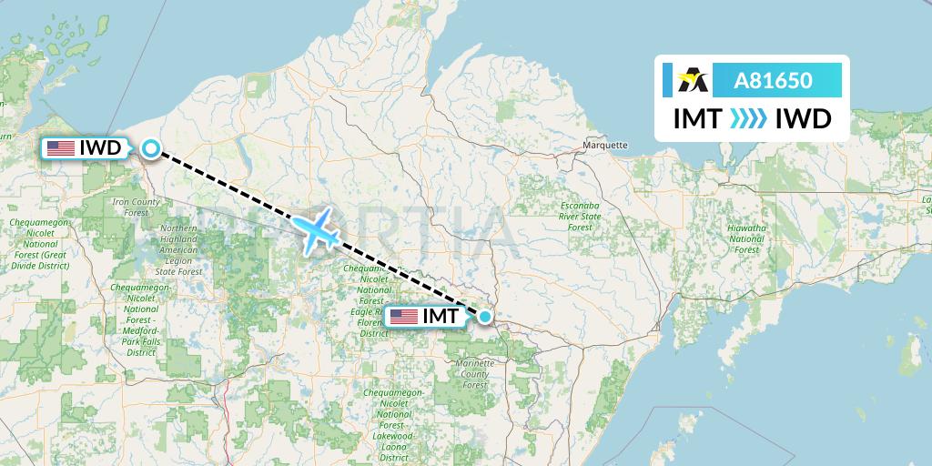 A81650 Flight Status Ameriflight Iron Mountain Kingsford to Ironwood