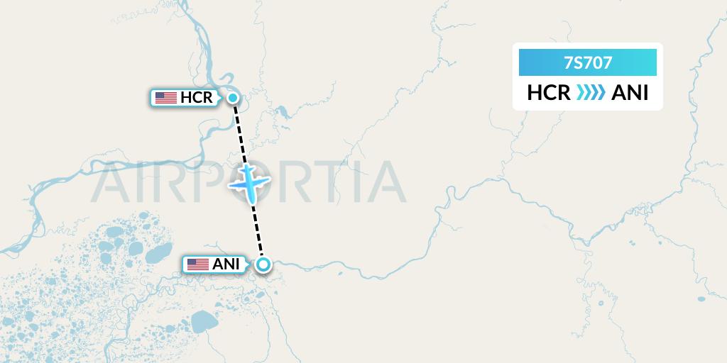 7S707 Ryan Air (USA) Flight Map: Holy Cross to Aniak