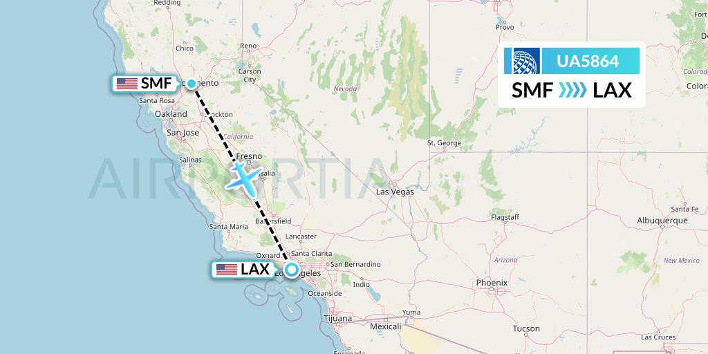 UA5864 Flight Status United Airlines Sacramento to Los Angeles (UAL5864)