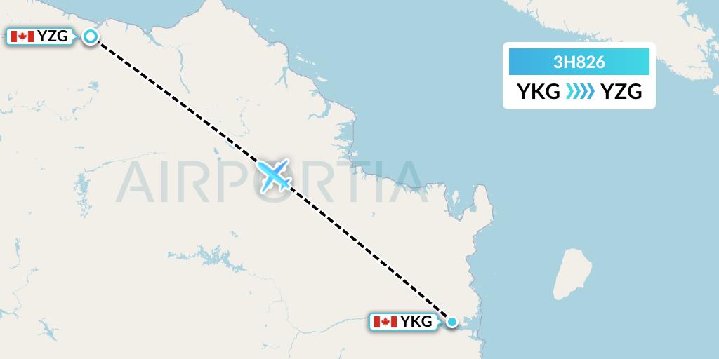 3H826 Air Inuit Flight Map: Kangirsuk to Salluit