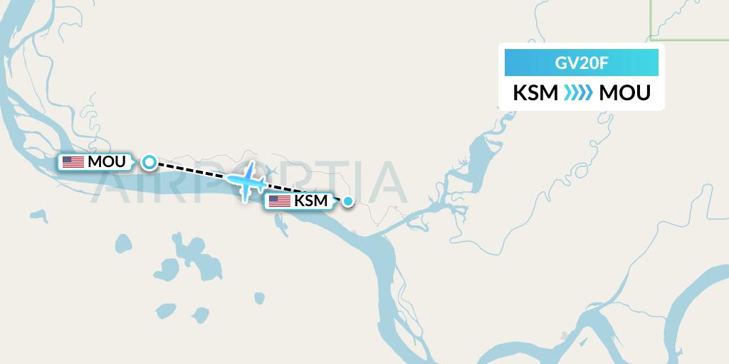 GV20F Grant Aviation Flight Map: St. Mary's to Mountain Village
