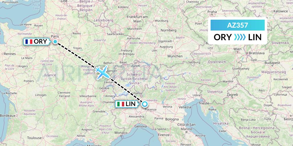 AZ357 Flight Status ITA Airways: Paris to Milan (ITY357)