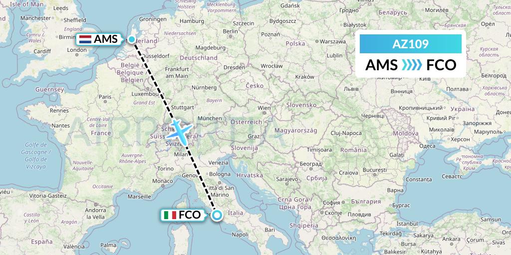 AZ109 Flight Status ITA Airways: Amsterdam to Rome (ITY109)