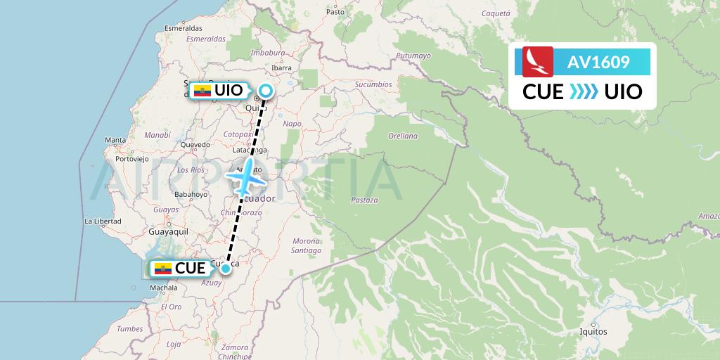 AV1609 Avianca Flight Map: Cuenca to Quito