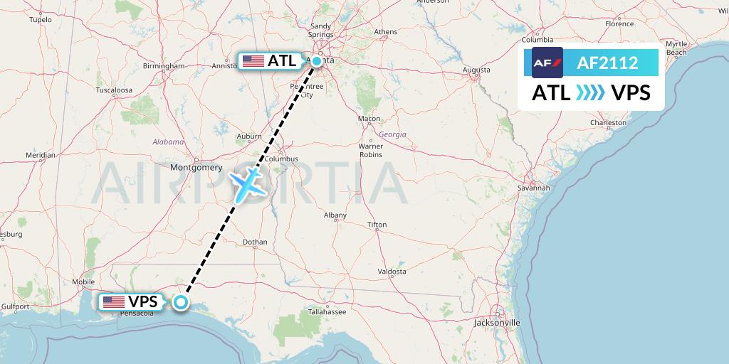 AF2112 Air France Flight Map: Atlanta to Valparaiso