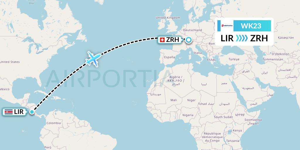 WK23 Flight Status Edelweiss Air Liberia to Zurich (EDW23)