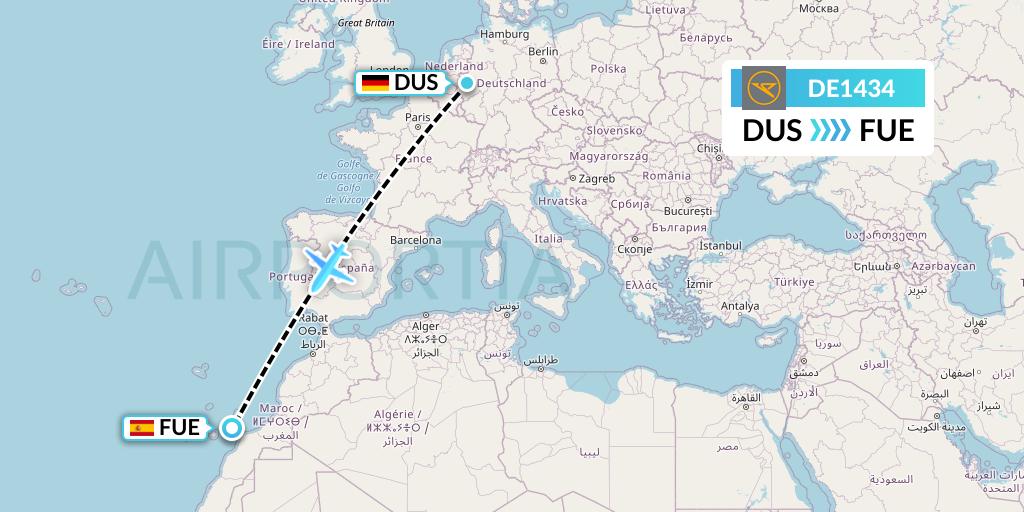 DE1434 Flight Status Condor Dusseldorf to Fuerteventura (CFG1434)