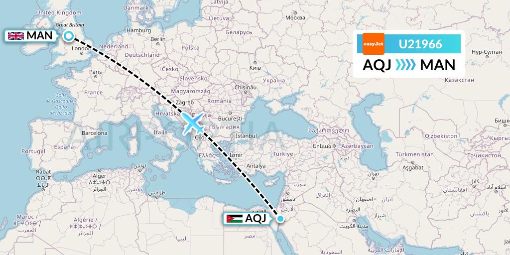 easyjet aqaba to manchester