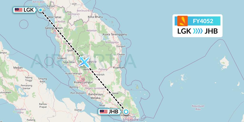 FY4052 Flight Status Firefly: Langkawi to Johor Bahru (FFM4052)