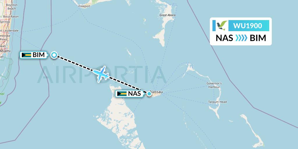 WU1900 Flight Status Jetways Airlines Nassau to South Bimini (JWX1900)