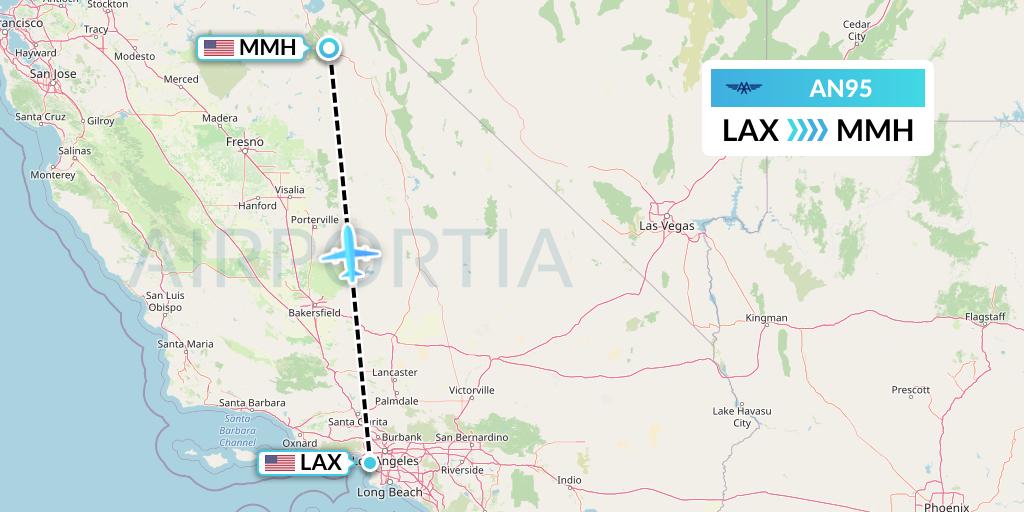 AN95 Flight Status Advanced Air Los Angeles to Mammoth Lakes (WSN95)