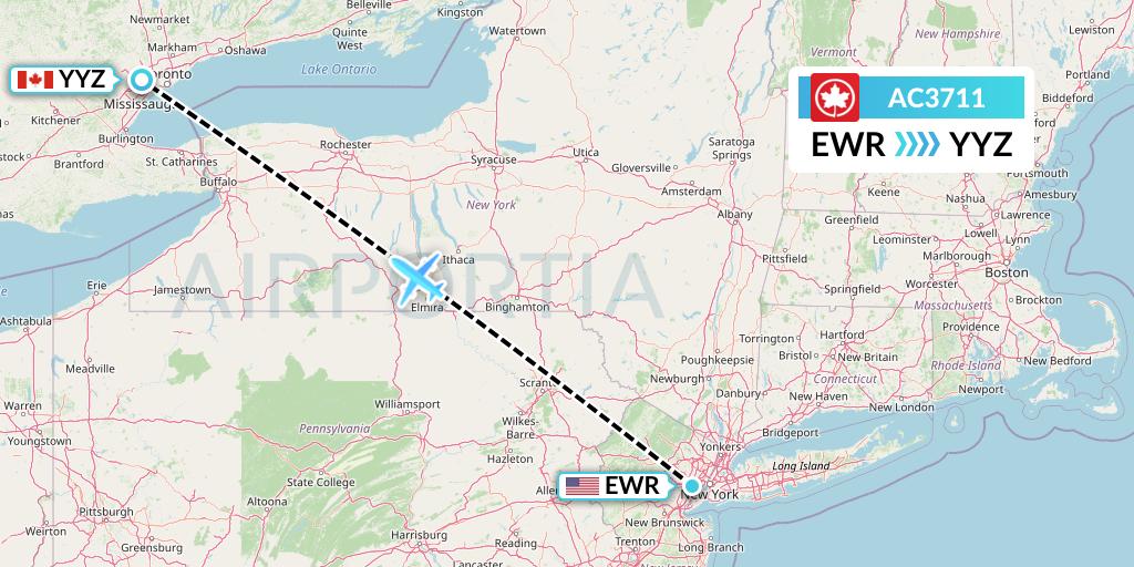 AC3711 Flight Status Air Canada New York to Toronto (ACA3711)