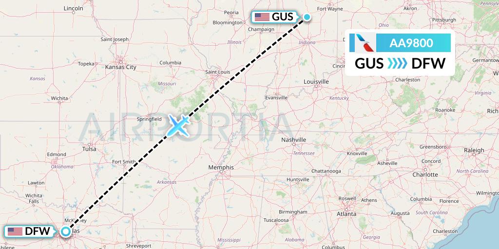 AA9800 American Airlines Flight Map: Peru to Dallas