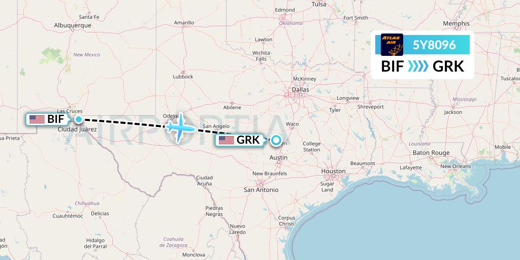 5Y8096 Flight Status Atlas Air Fort BlissEl Paso to