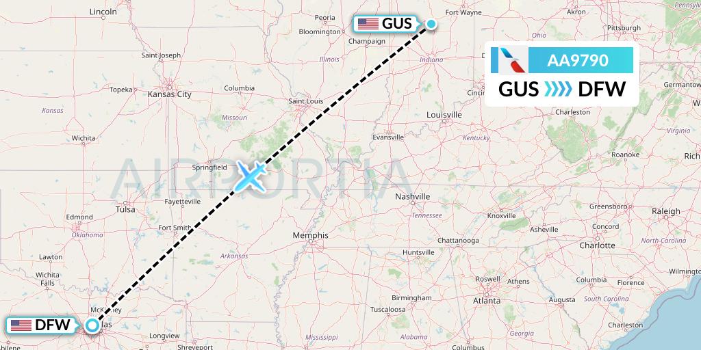 AA9790 American Airlines Flight Map: Peru to Dallas
