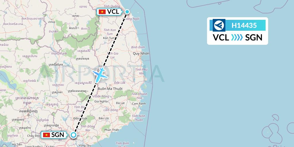 H14435 Hahn Air Systems Flight Map: Chu Lai to Ho Chi Minh City